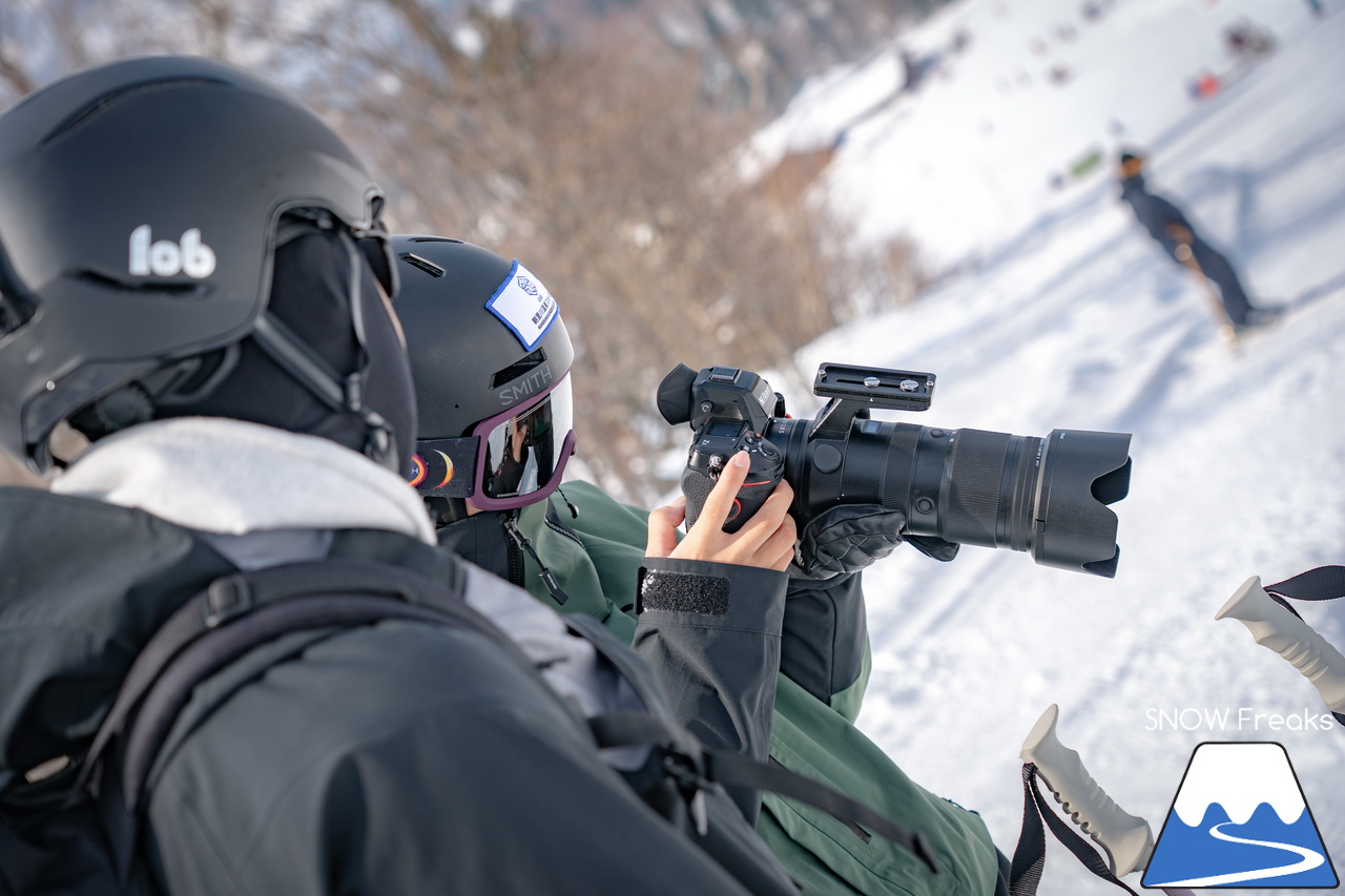 キロロリゾート｜[okaphoto]ことフォトグラファー・岡崎宜紀さんの撮影に密着。被写体となるのは...全日本スキー技術選ファイナリスト『原田侑駿 - Yuma Harada』(^^)/